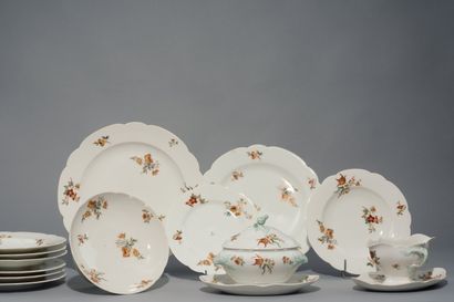 Part of a Paris porcelain dinner service...