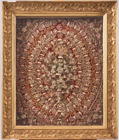 Nineteenth-century reliquary frame, containing...