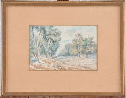 19th century French school 
Allée aux grands...