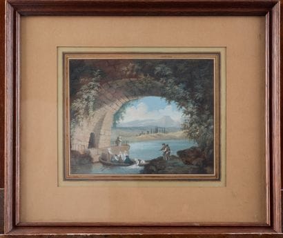 Italian school of the 19th century 
Lively...