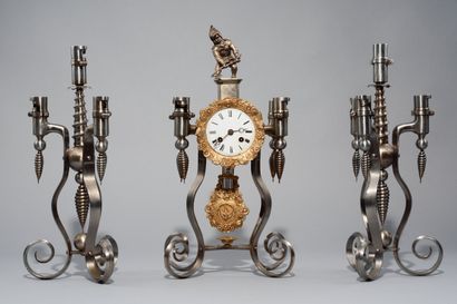 Mantel set with socketed bayonets composed...