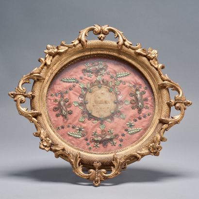 Reliquary frame with the Paschal Lamb. 19th...