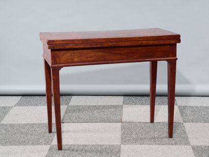 Rectangular game table in veneered wood,...