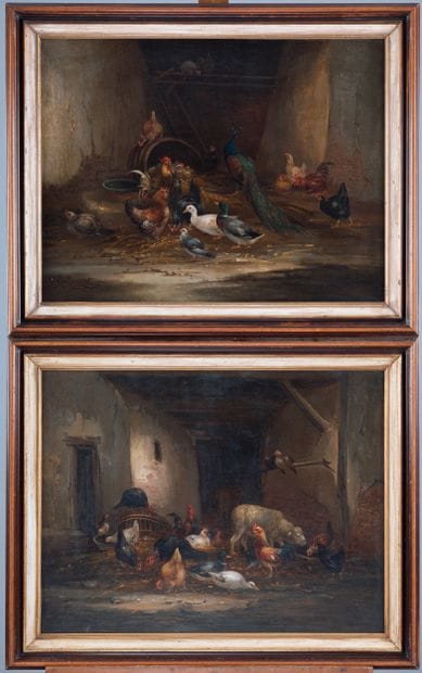Claude GUILLEMINET (1821-1866)
Barnyard scene...