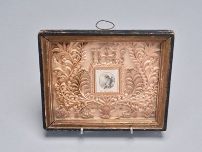 Reliquary with paperolles dedicated to Saint...