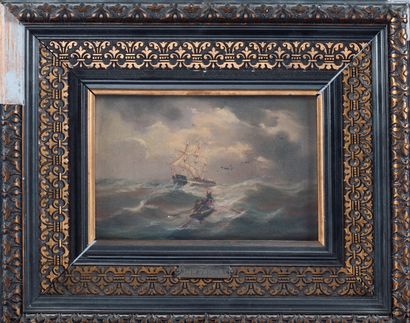 Joseph Jacques REYMANN (1848-1911) 
The rescue
Oil...