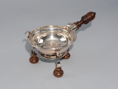 Rare tripod stove in 950 thousandths silver,...