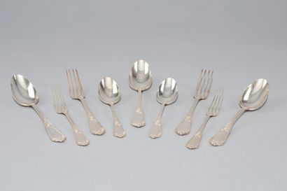 950 thousandth silver household set with...