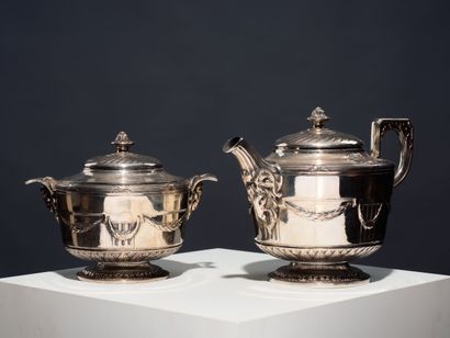 GALLIA for CHRISTOFLE 
Louis XVI-style silver-plated...