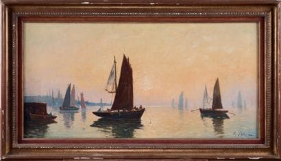 Paul PHILIPPE (1870-1930) 
Return from fishing...