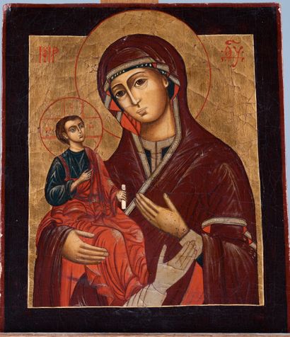 Icon of the Mother of God with Three Hands.
Tempera...