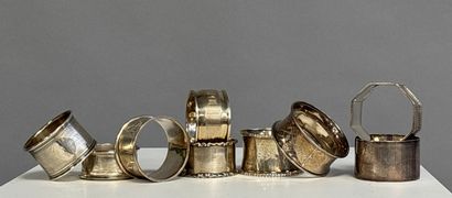 Set of 9 napkin rings in plain or engraved...