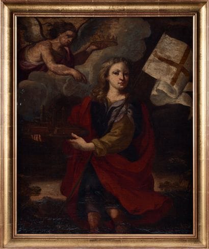 Italian school circa 1650
San Giminiano (?)
Oil...