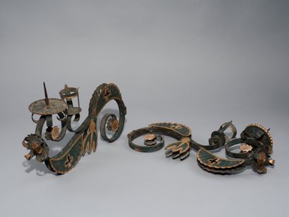 Pair of sconces, probably church sconces,...