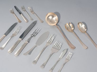 CHRISTOFLE
Important set of silver-plated...
