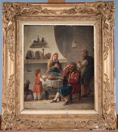 Late 18th century school 
The Benediction...