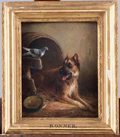 Henriette RONNER-KNIP (1821-1909)
Dog lying...
