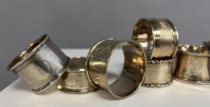 Set of 9 napkin rings in plain or engraved...