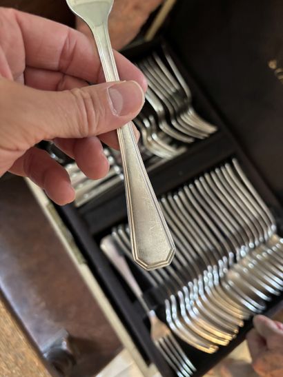 CHRISTOFLE
Important set of silver-plated...