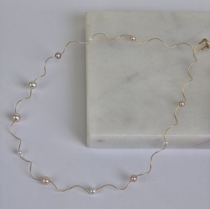 Collier souple en or jaune 18k 750 millièmes...