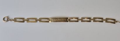 Gourmette en or jaune 18k 750 millièmes,...