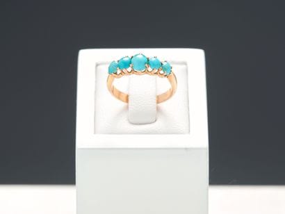Bague jarretière en or rose 18k 750 millièmes...