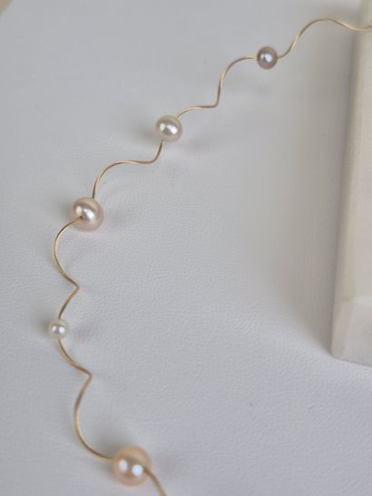 Collier souple en or jaune 18k 750 millièmes...