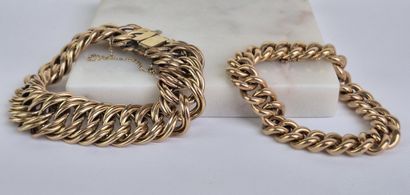 Ensemble de deux bracelets maille américaine...