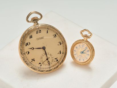Ensemble comprenant montre de poche G Guillard...