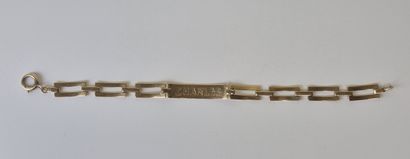 Gourmette en or jaune 18k 750 millièmes,...