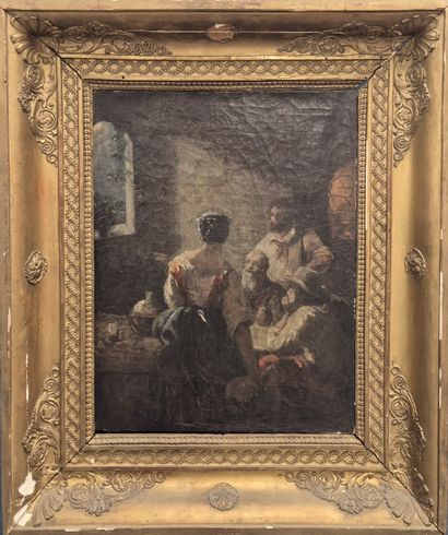Ecole du XIXe
La taverne
Huile sur toile...