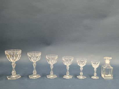 Ensemble de verres dans le goût de Baccarat...