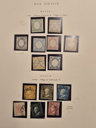 Dans un classeur, collection de timbres des...