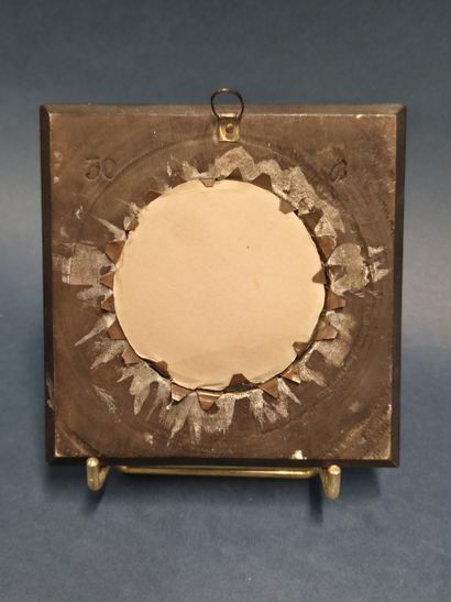 Paire de miniatures ovales en relief sur...