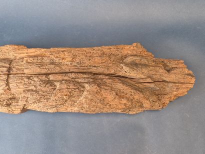 Epreuve en bois sculpté et plâtre partiellement...