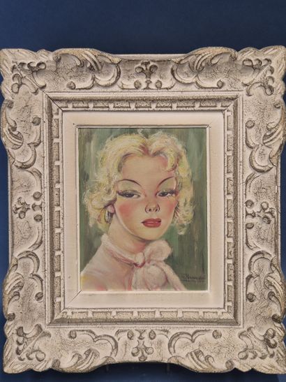 Maurice RANDOIN
Portrait de femme blonde...