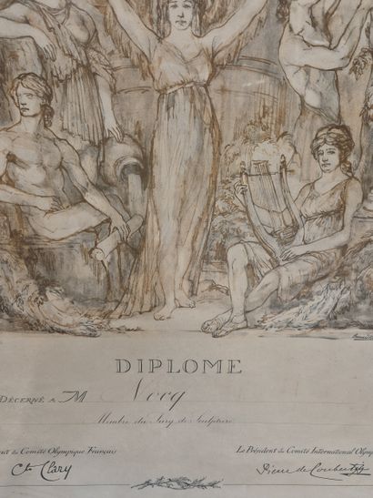 VIIIème Olympiade de Paris 1924. 
Diplôme...