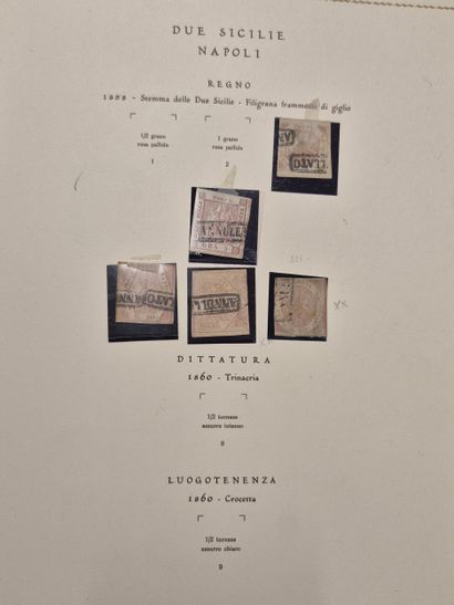 Dans un classeur, collection de timbres des...