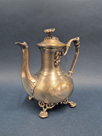 CHRISTOFLE
Cafetière en métal argenté à décor...