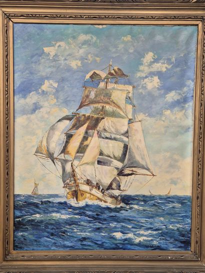 Ecole du Xxe siècle 
Marine
Huile sur toile,...