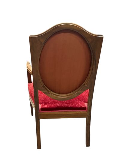 Ensemble de deux chaises et un fauteuil en...
