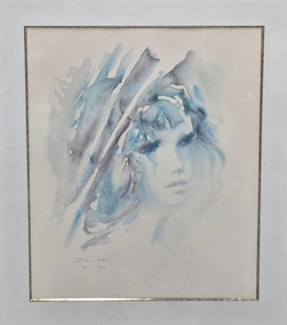 SHAN-MERRY (1935-2024)
Portrait de femme...