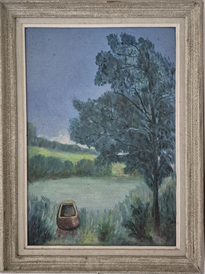 Anonyme, Ecole du XXe siècle 
Vues d'arbres...