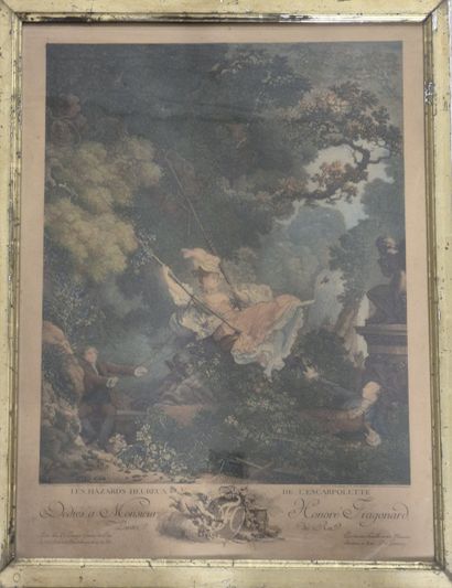 Ensemble de deux gravures comprenant : 
-...