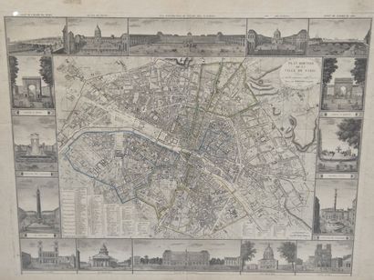 Plan routier de la ville de Paris divisé...