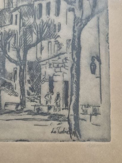Ecole du XXe siècle 
La Turbie 
Gravure en...