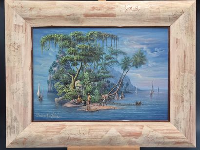 Jean-Louis BONAVENTURE - Ecole haïtienne
Pêcheurs...