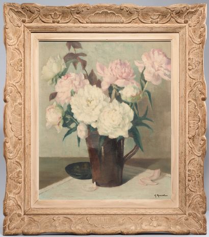 Ecole moderne 
Nature morte au bouquet de...