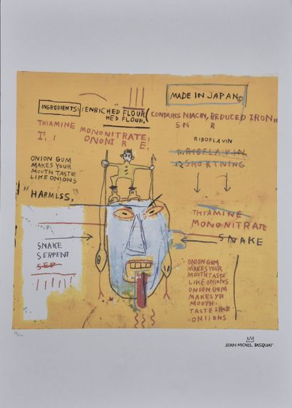D'après Jean-Michel BASQUIAT (1960-1988)
Snake...