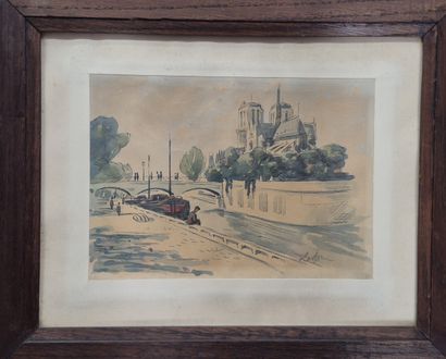 Ecole du XX e siècle 
Vue de Notre-Dame depuis...